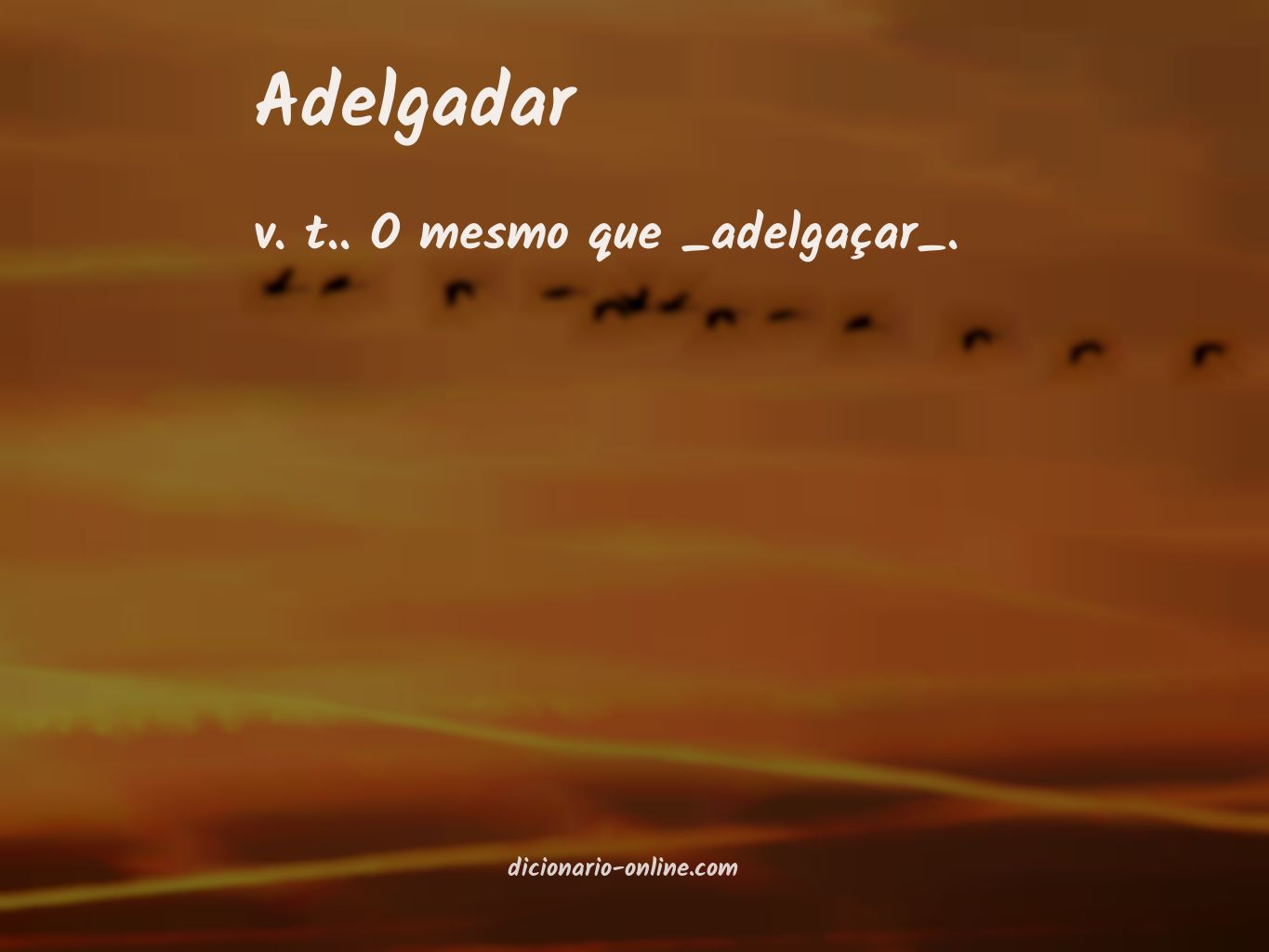 Significado de adelgadar