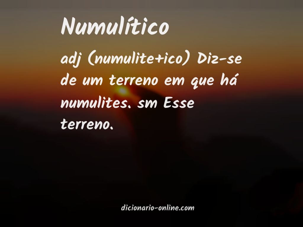 Significado de numulítico