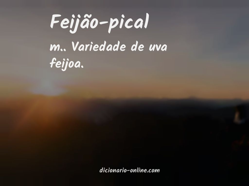 Significado de feijão-pical