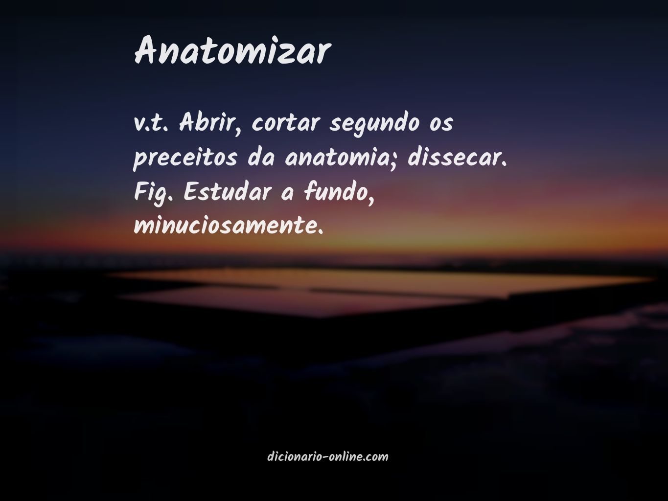 Significado de anatomizar