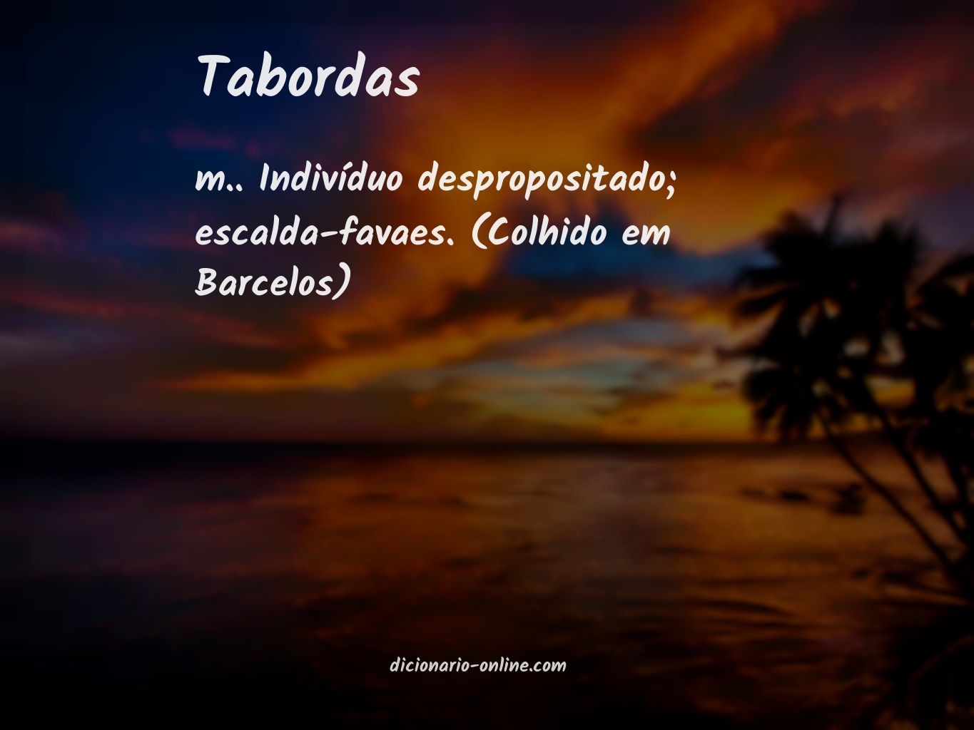 Significado de tabordas