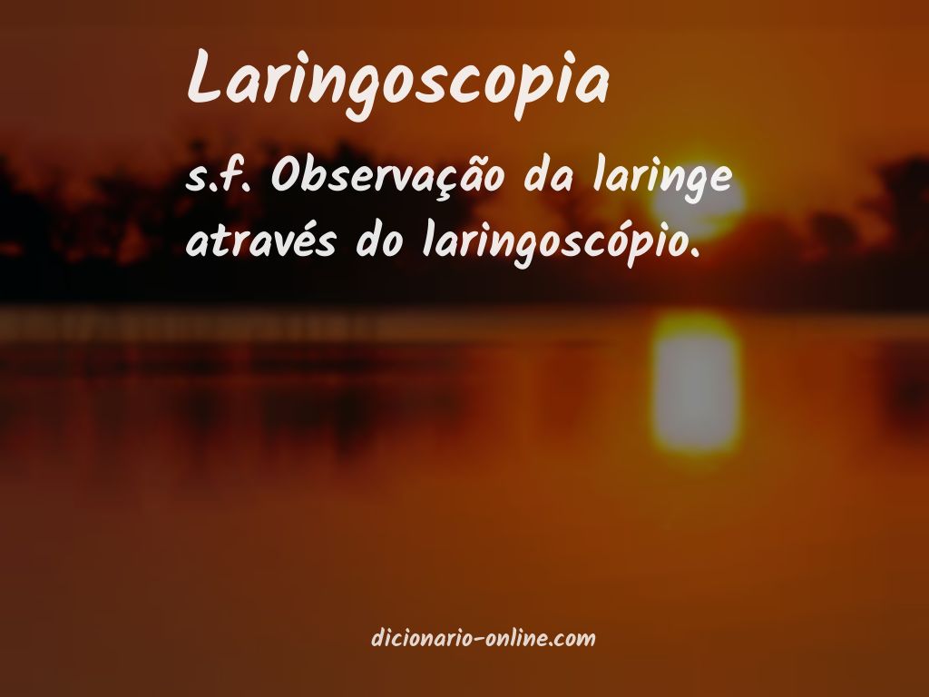 Significado de laringoscopia