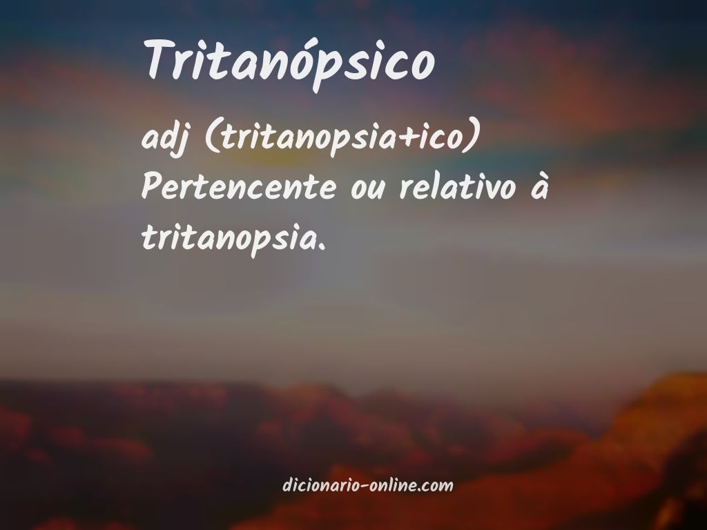 Significado de tritanópsico