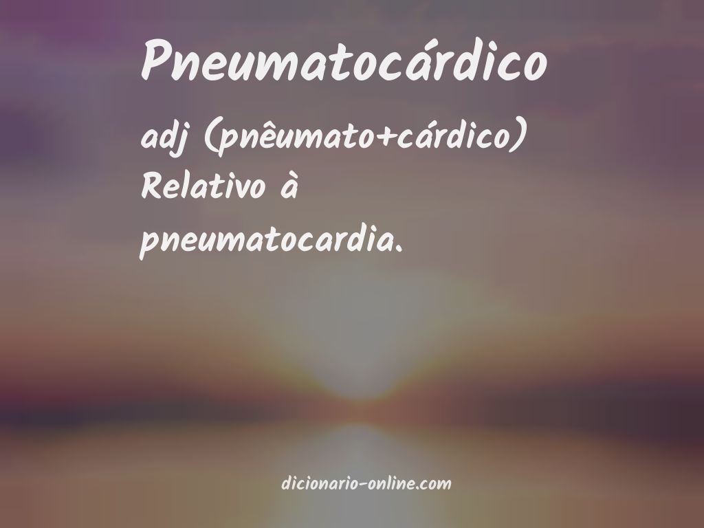 Significado de pneumatocárdico
