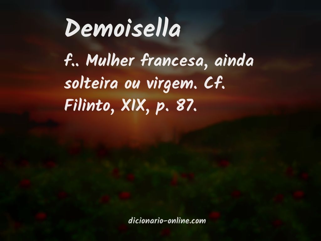 Significado de demoisella