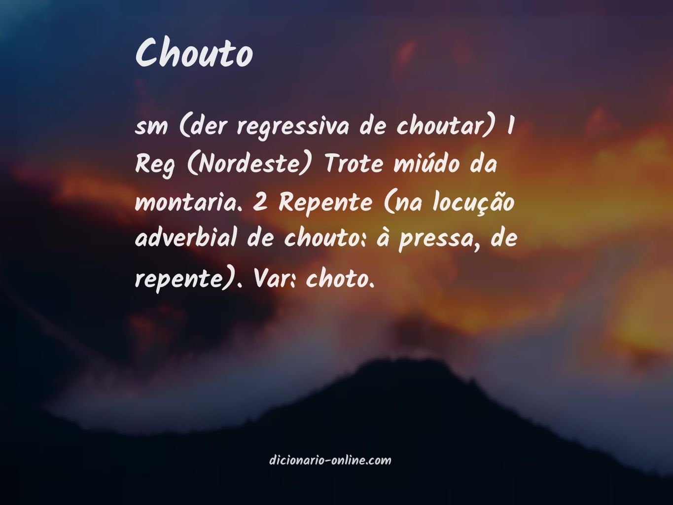 Significado de chouto