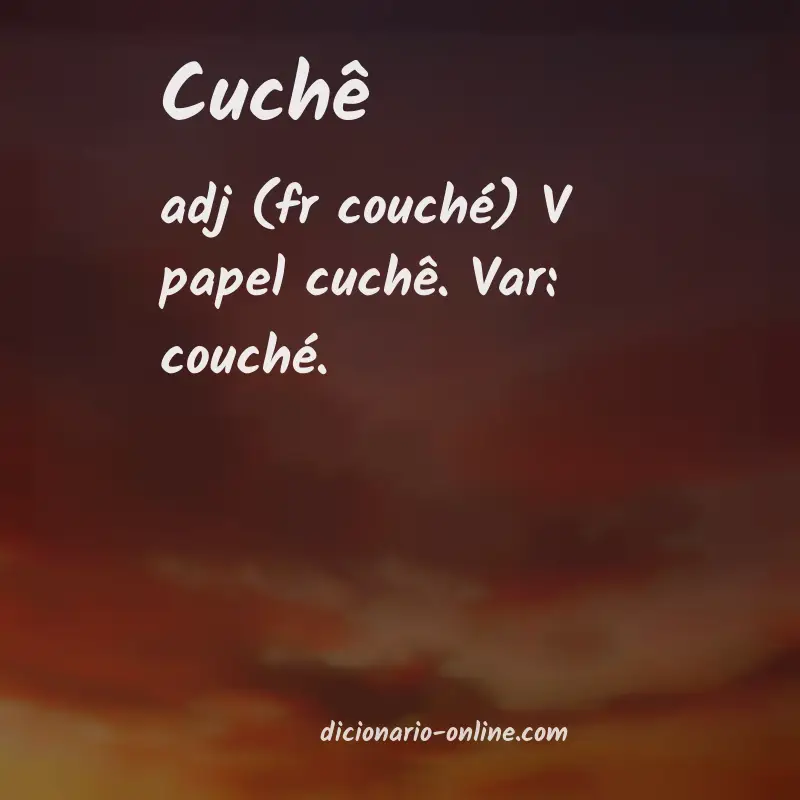 Significado de cuchê