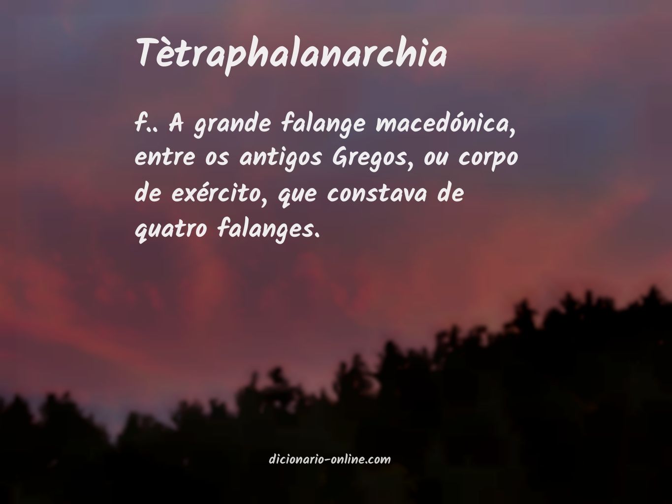 Significado de tètraphalanarchia