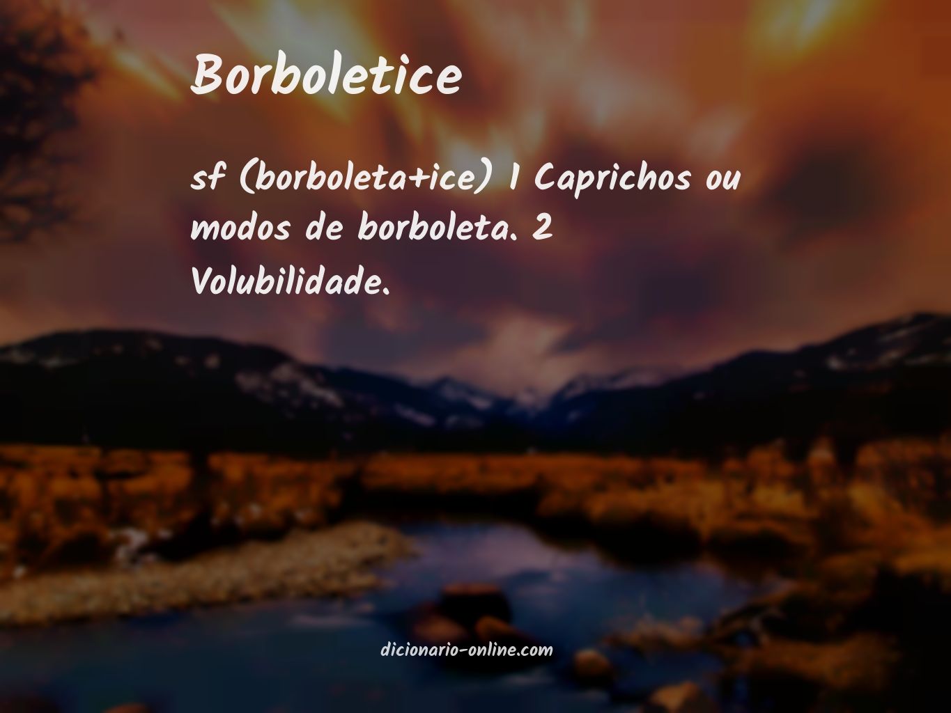 Significado de borboletice