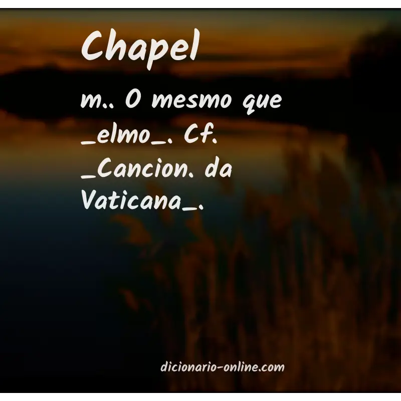 Significado de chapel