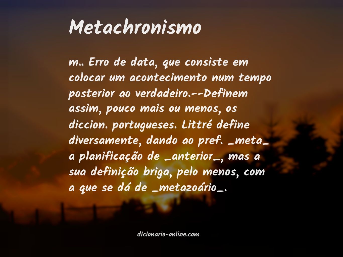 Significado de metachronismo