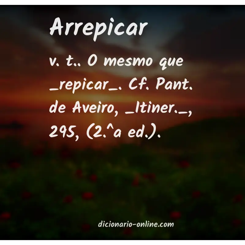 Significado de arrepicar