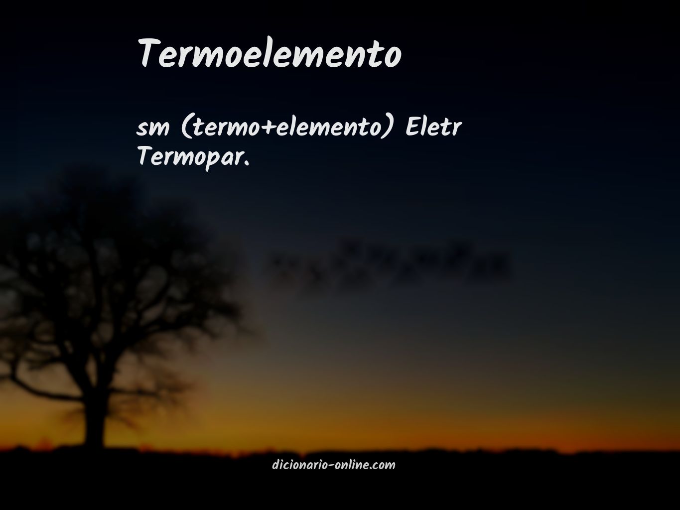 Significado de termoelemento