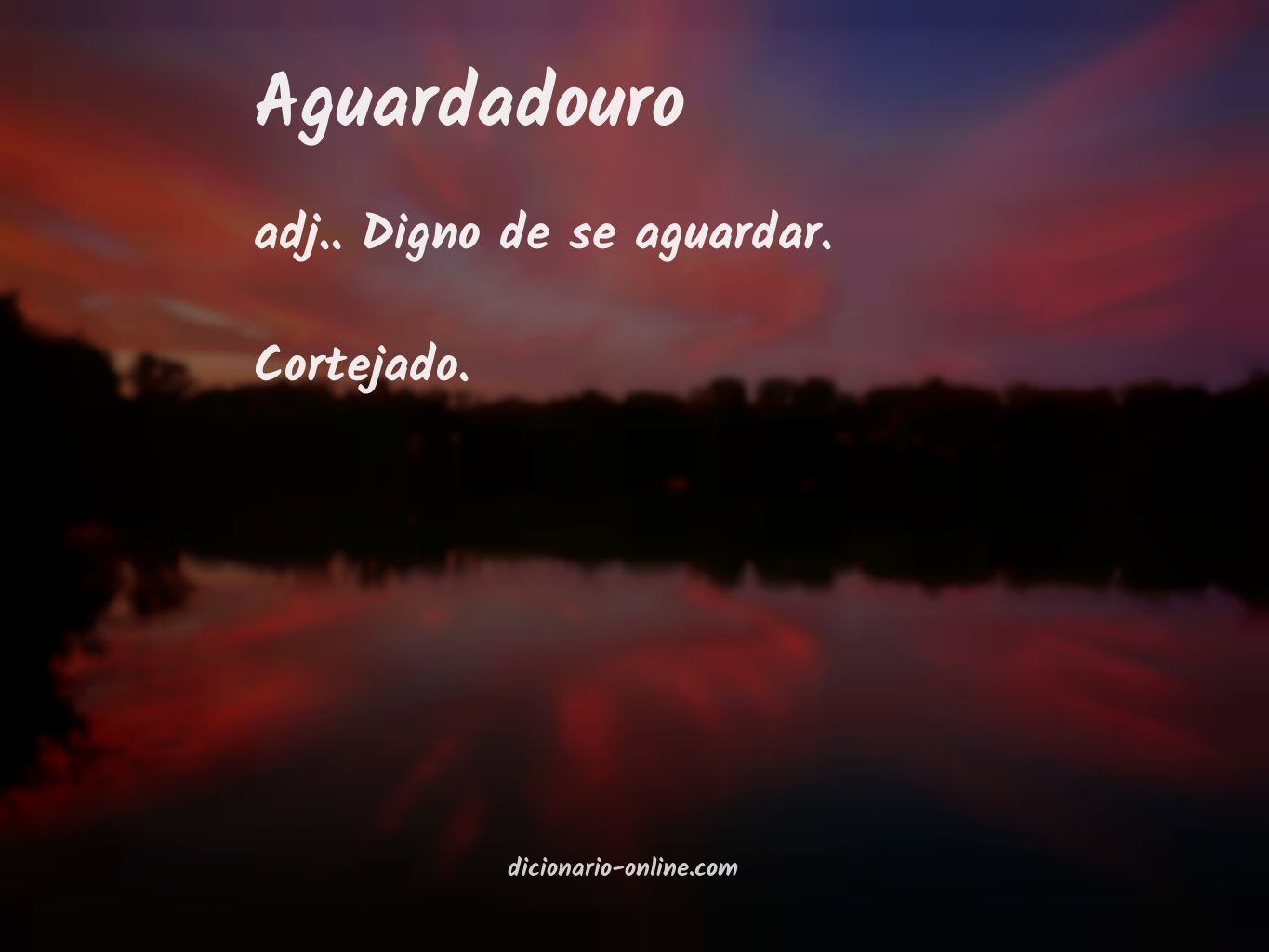 Significado de aguardadouro