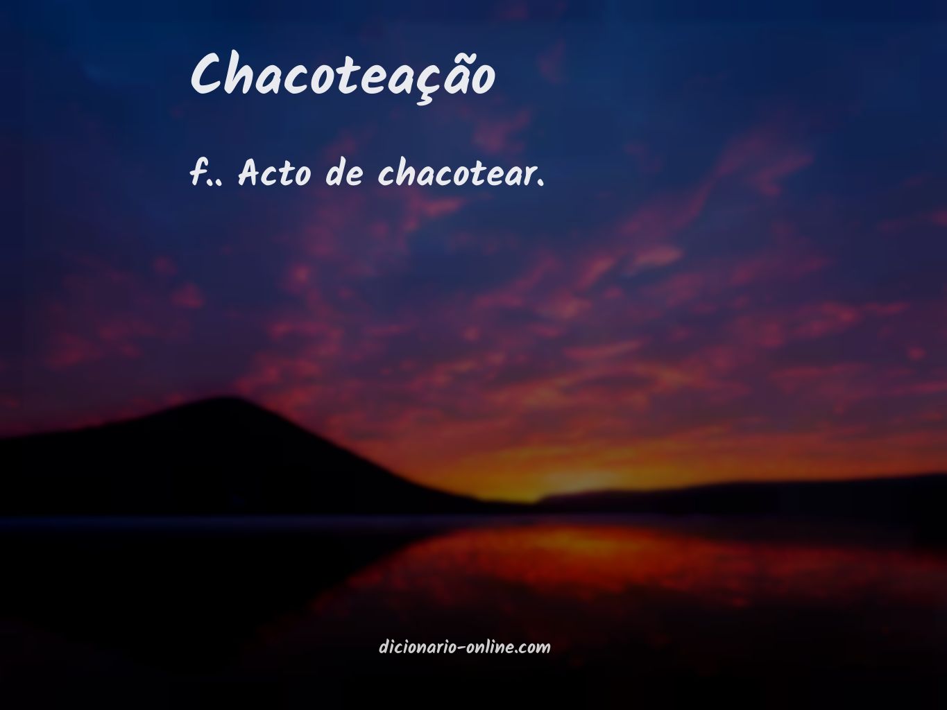 Significado de chacoteação