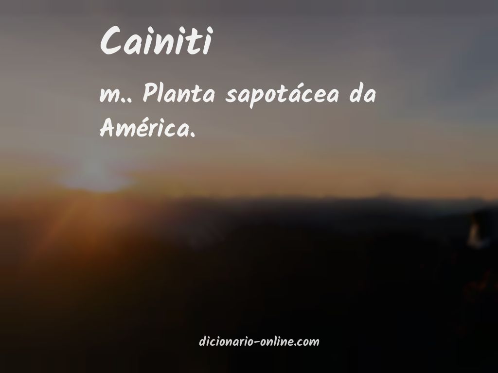 Significado de cainiti