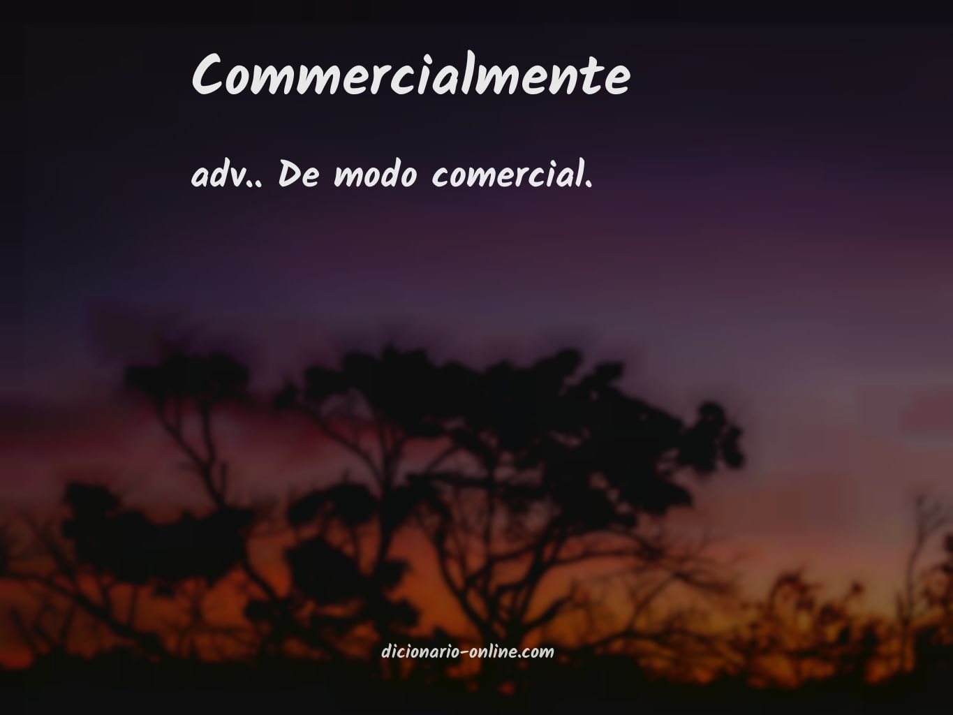 Significado de commercialmente