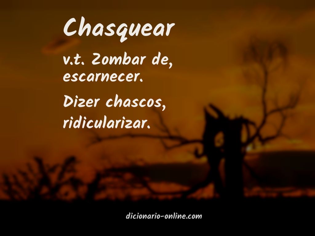 Significado de chasquear