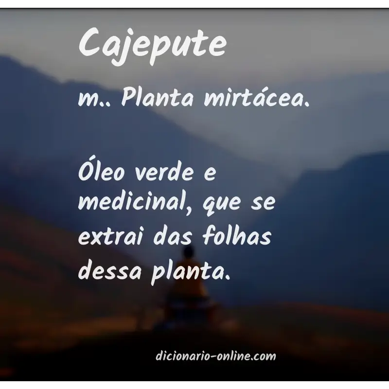 Significado de cajepute