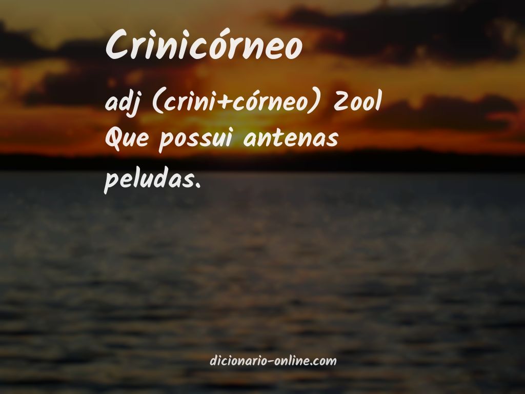 Significado de crinicórneo