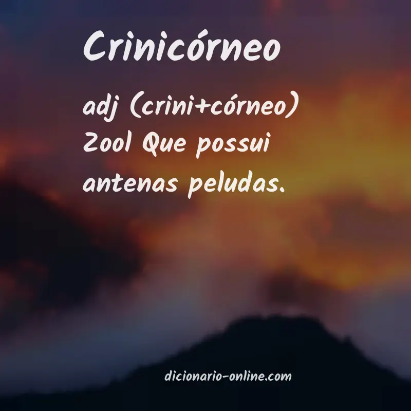 Significado de crinicórneo