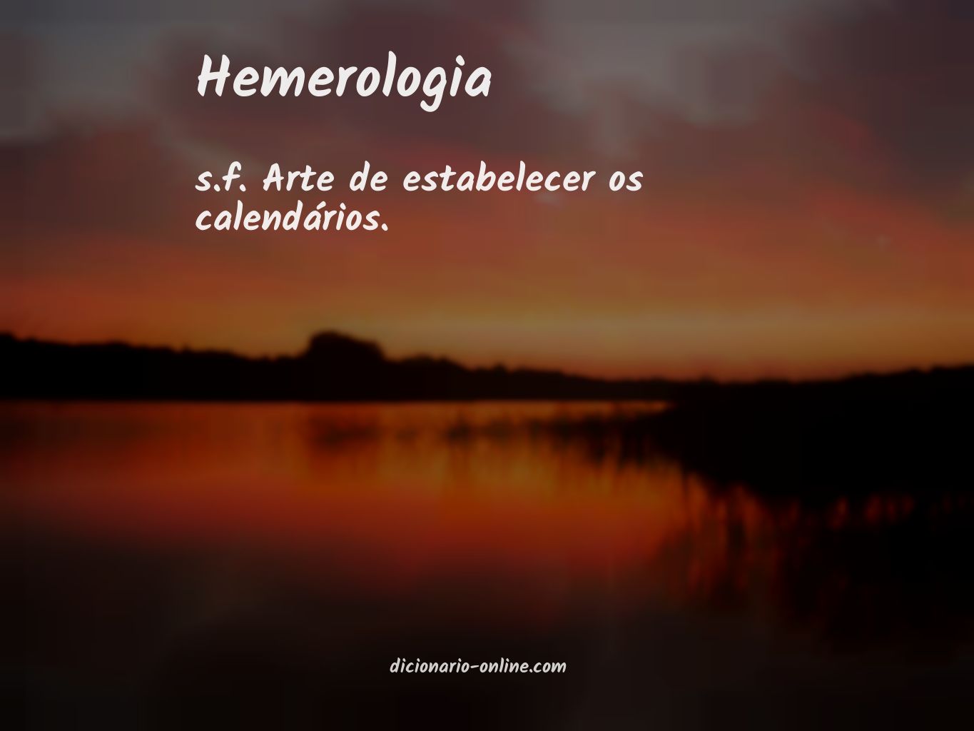 Significado de hemerologia