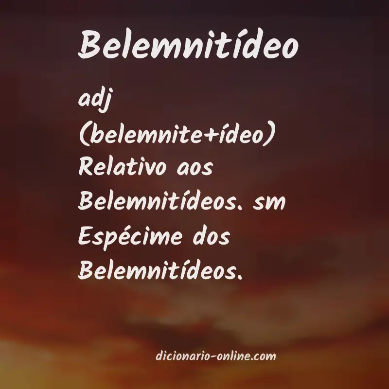 Significado de belemnitídeo