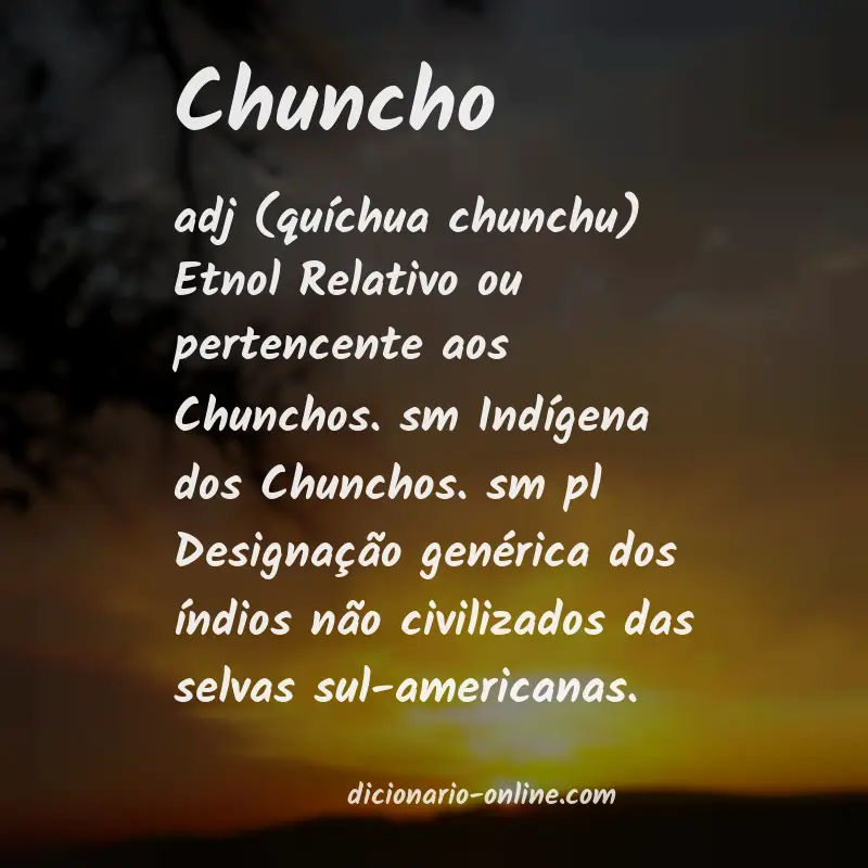 Significado de chuncho