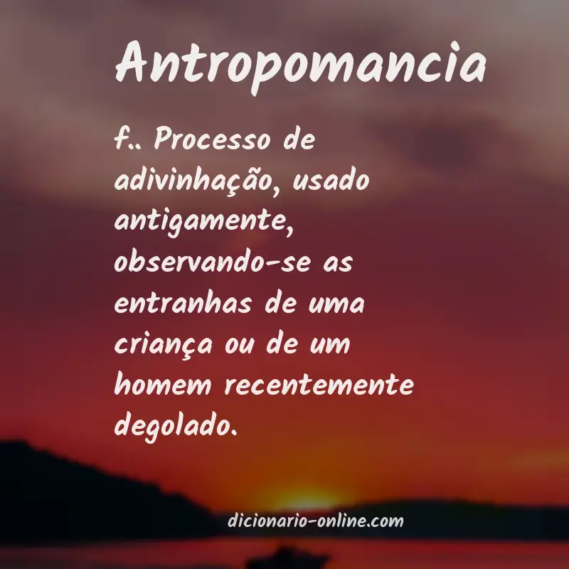 Significado de antropomancia