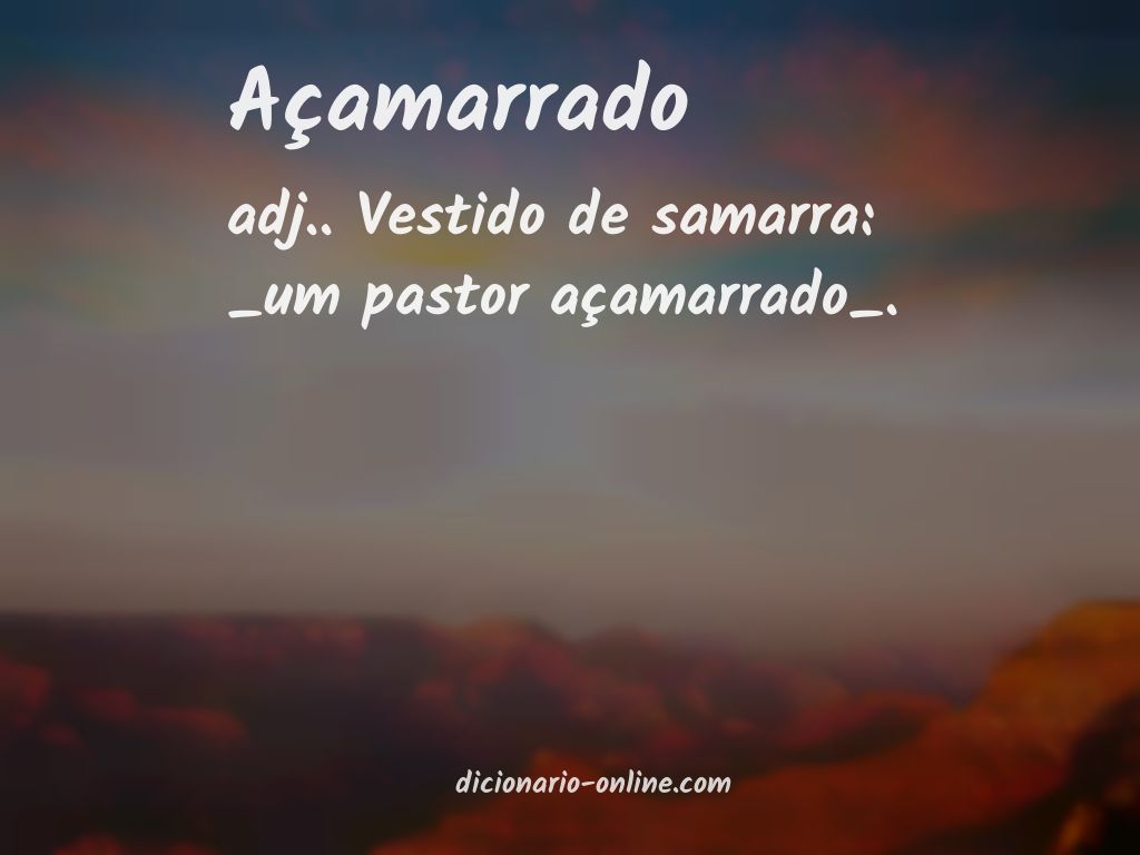 Significado de açamarrado