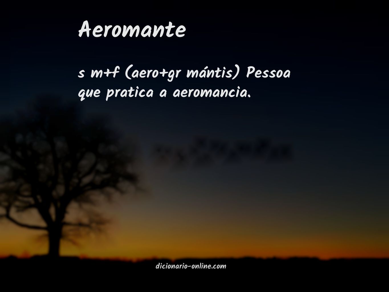 Significado de aeromante