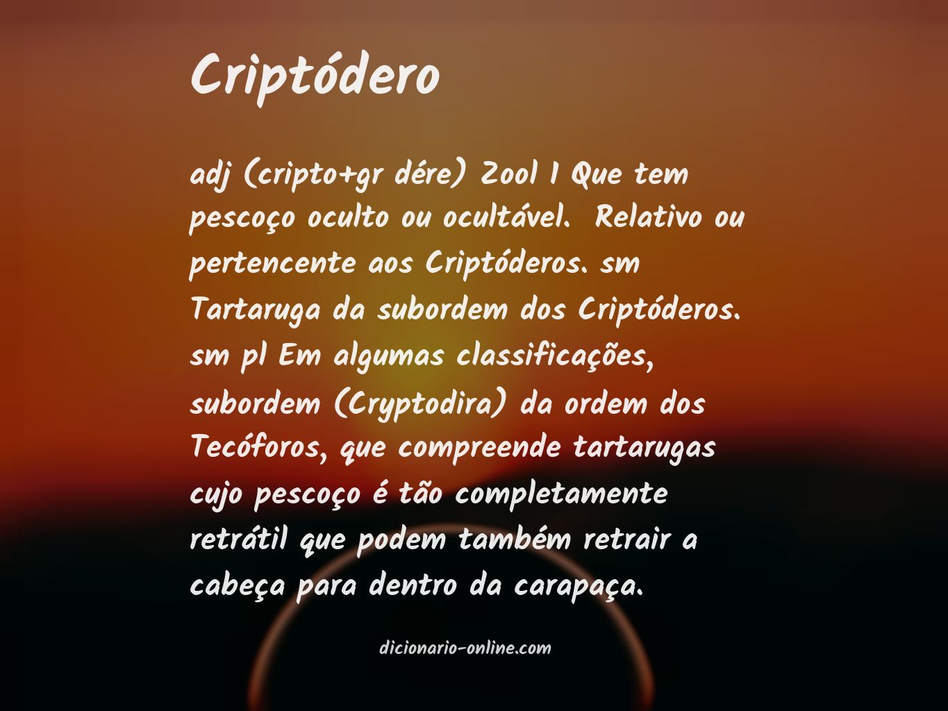 Significado de criptódero