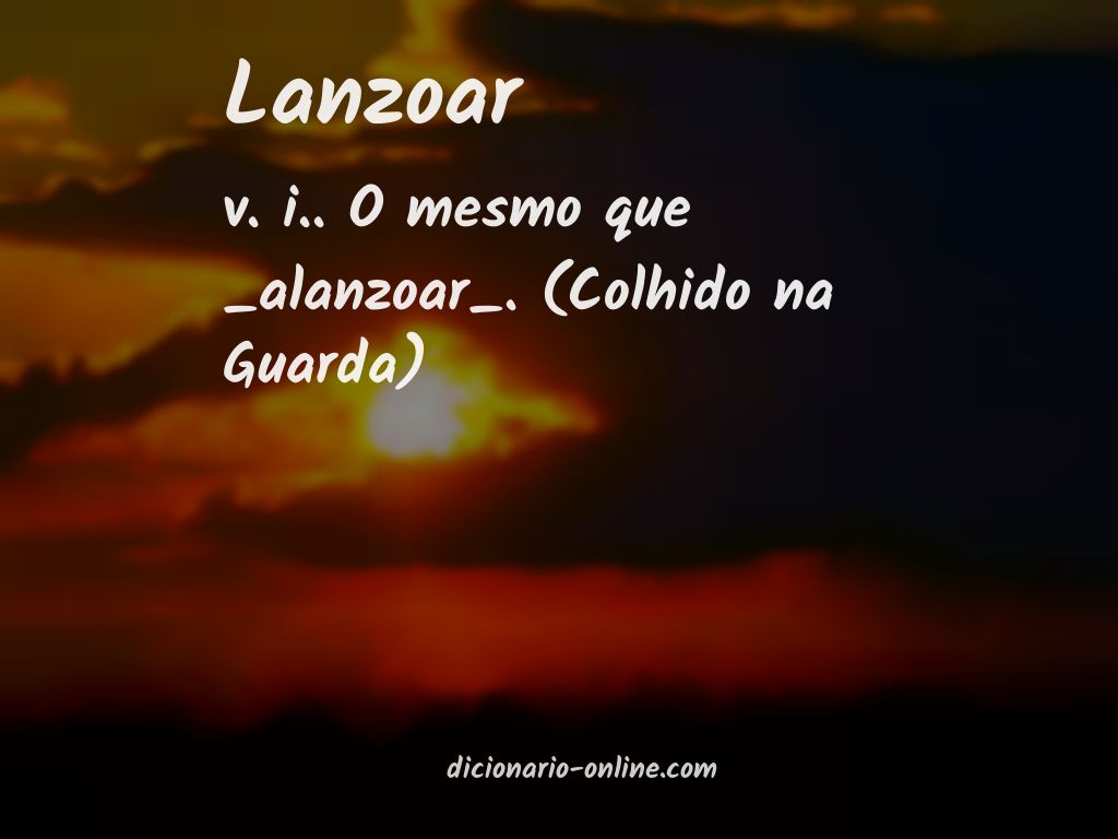 Significado de lanzoar