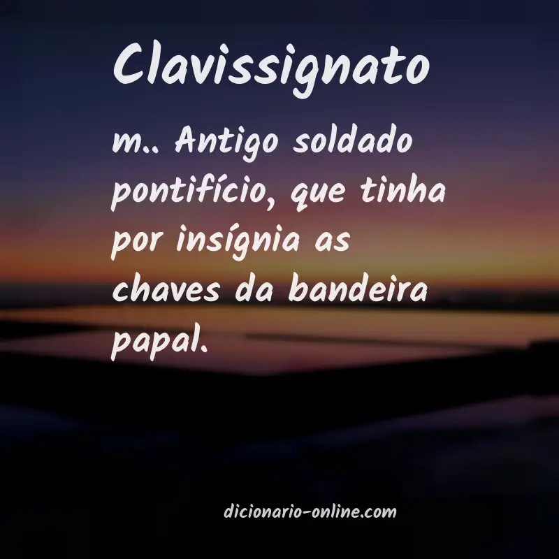 Significado de clavissignato
