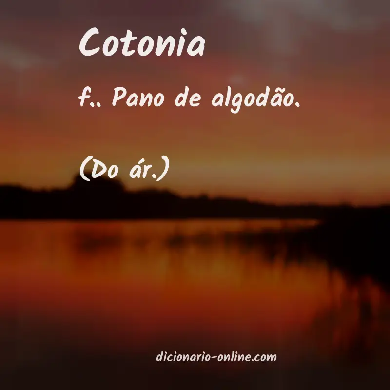 Significado de cotonia