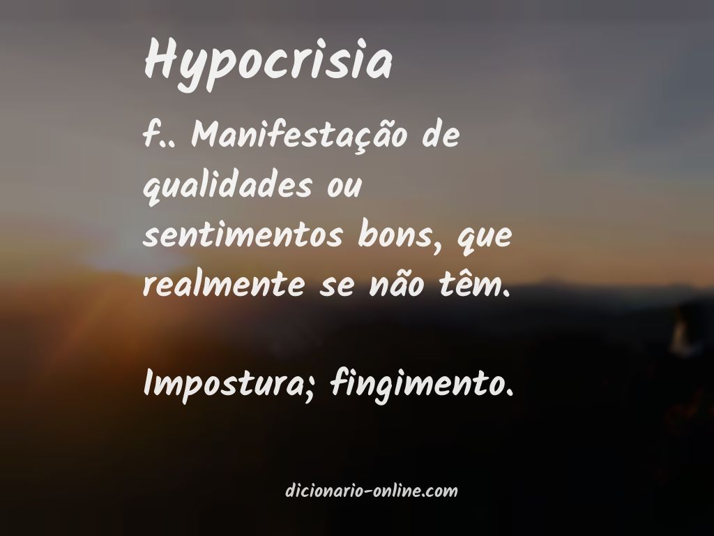 Significado de hypocrisia