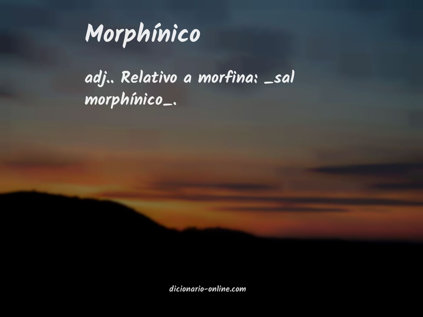 Significado de morphínico