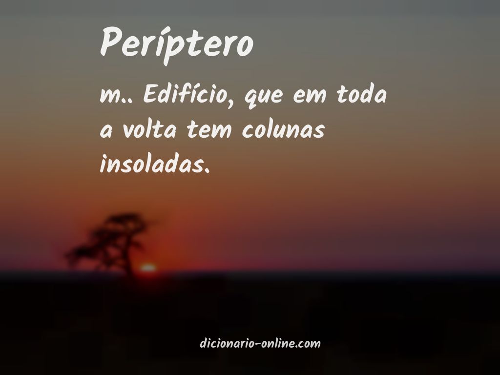 Significado de períptero