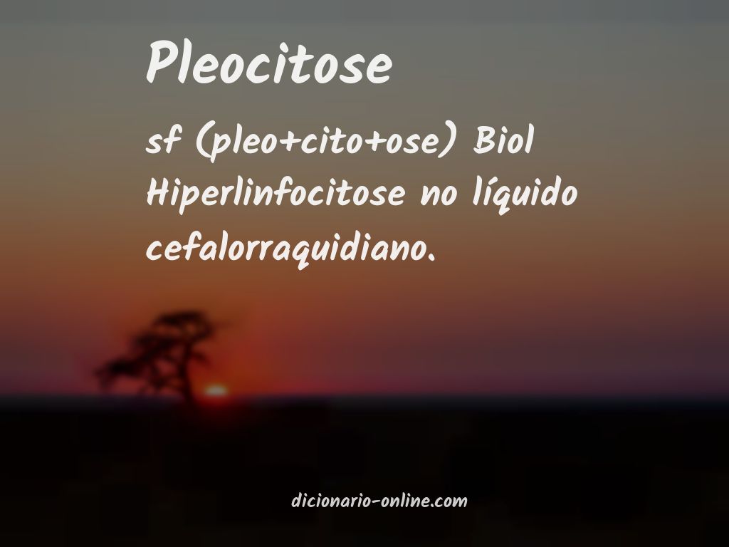 Significado de pleocitose
