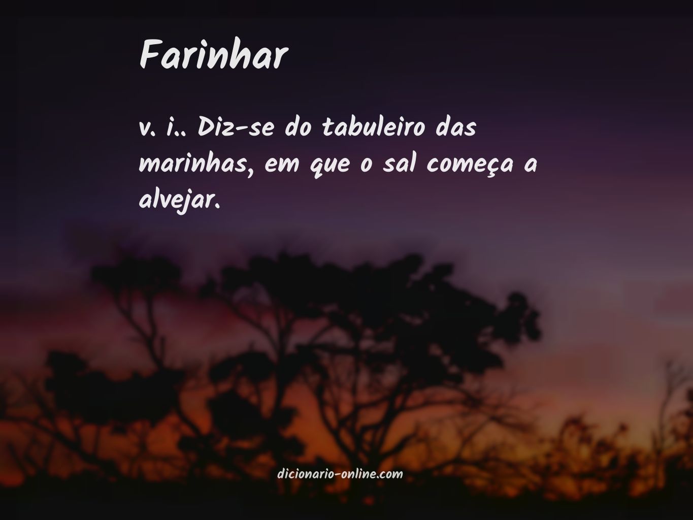 Significado de farinhar