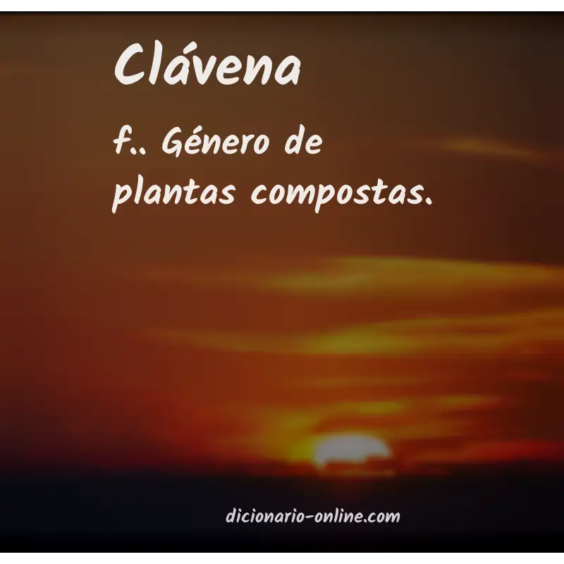 Significado de clávena