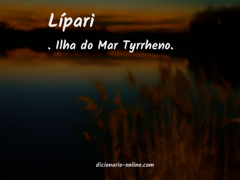 Significado de lípari