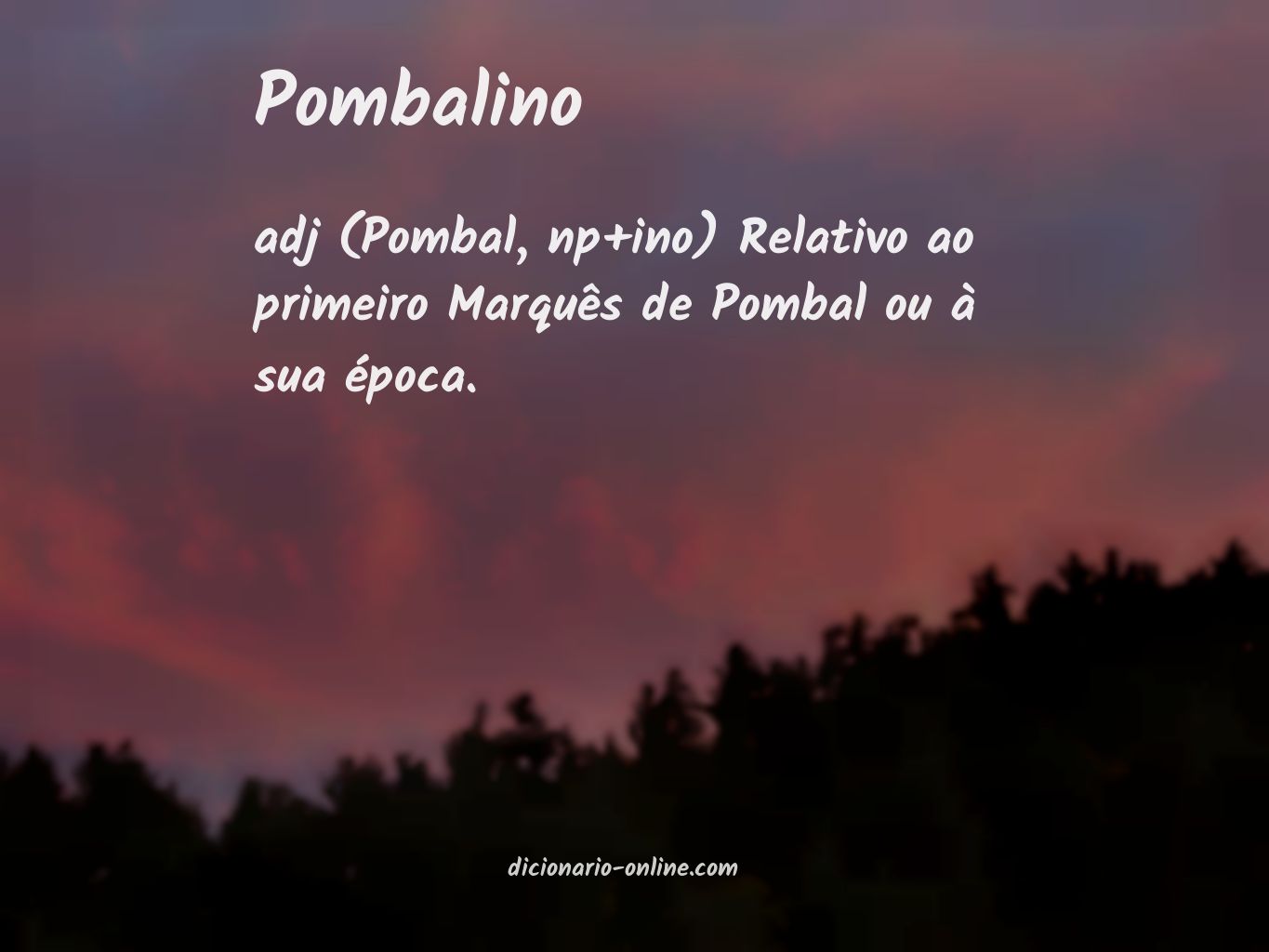 Significado de pombalino