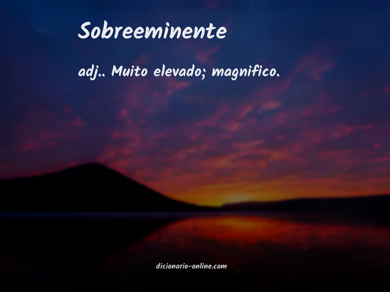 Significado de sobreeminente