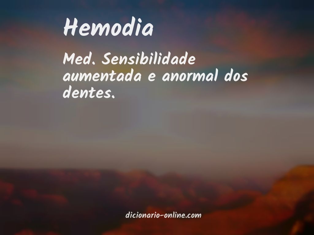 Significado de hemodia