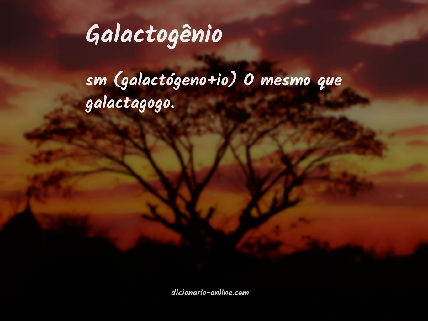 Significado de galactogênio