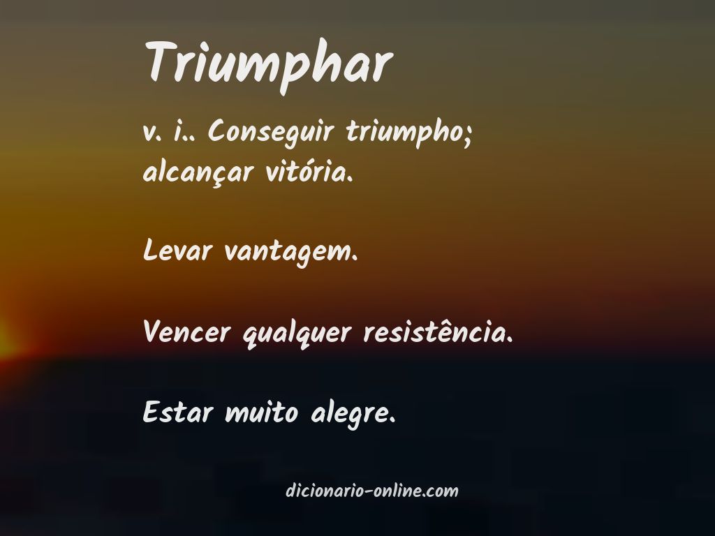 Significado de triumphar