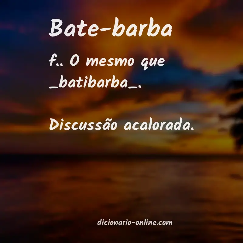Significado de bate-barba