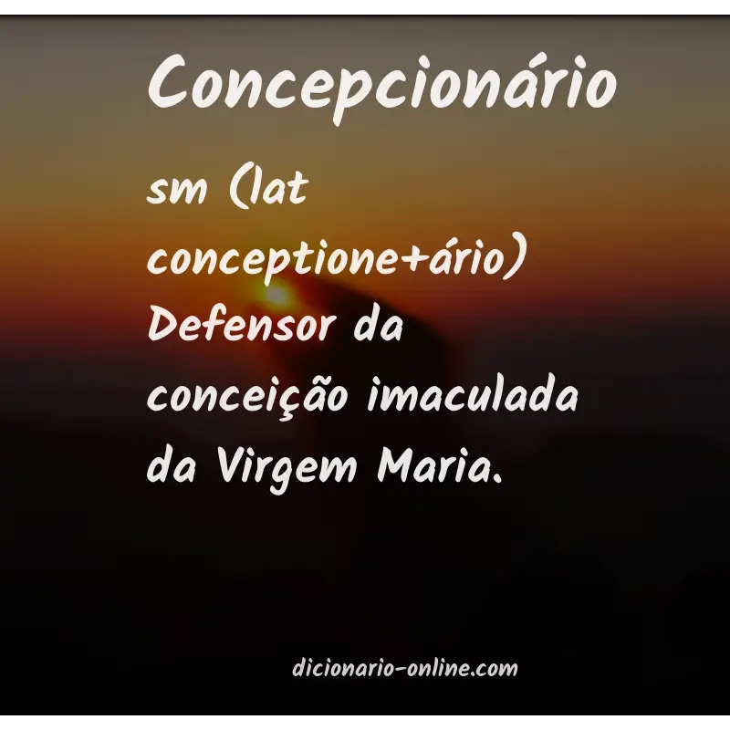 Significado de concepcionário