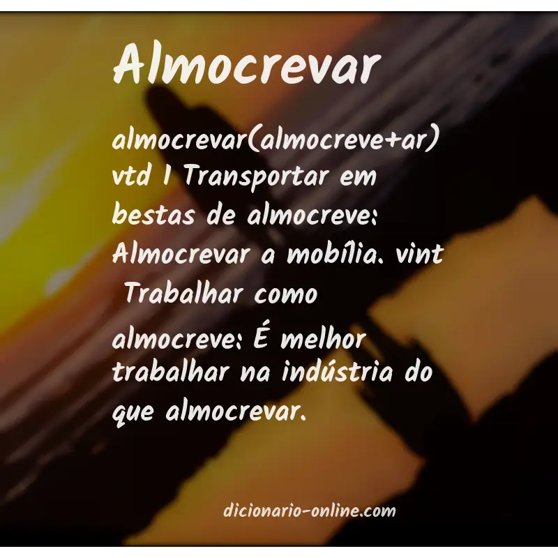 Significado de almocrevar